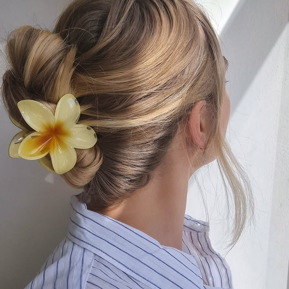 Yellow Flower Claw Clip - Medium