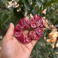 Red Printed Scrunchie - XS