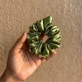 Grass - Green Satin Scrunchie