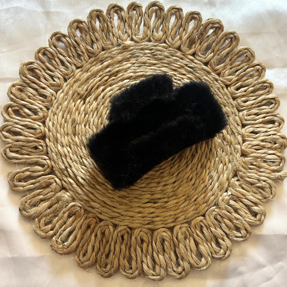 Rectangle Fur Claw Clip - Large