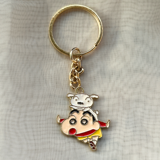 Shinchan and Shiro Keychain