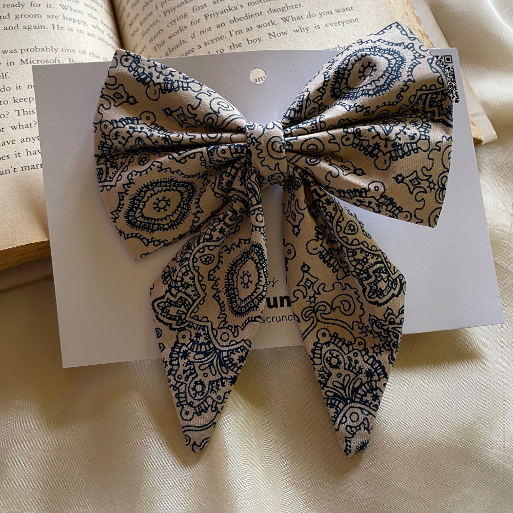 Mandala Prints -  Pigtail Bow