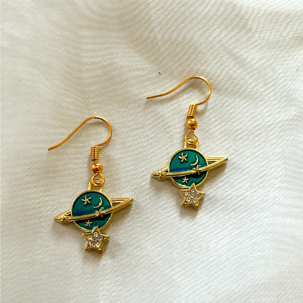 Planet and Stars Earrings