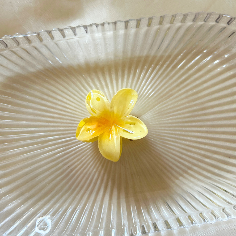 Yellow Flower Claw Clip - Small