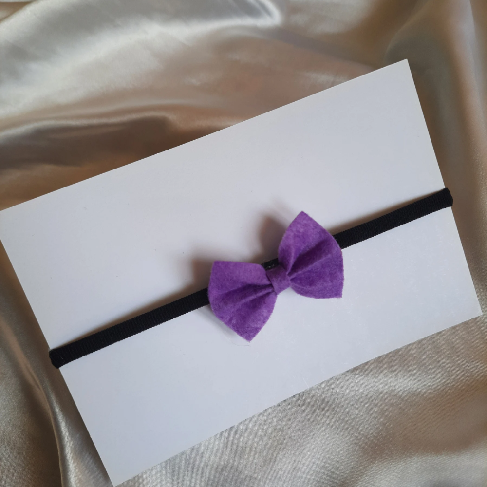 Purple Felt Micro Bow