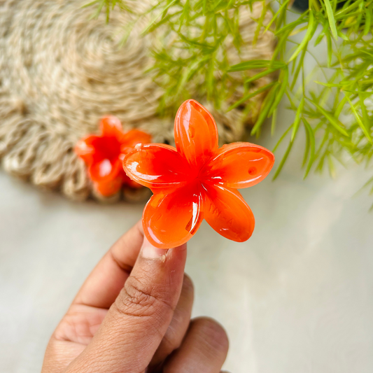 Bright Orange Claw Clip - Mini