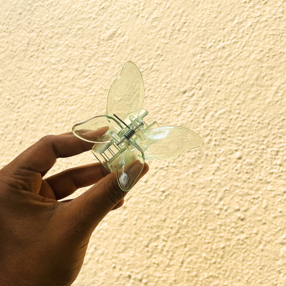 Green Butterfly Claw Clip - Large