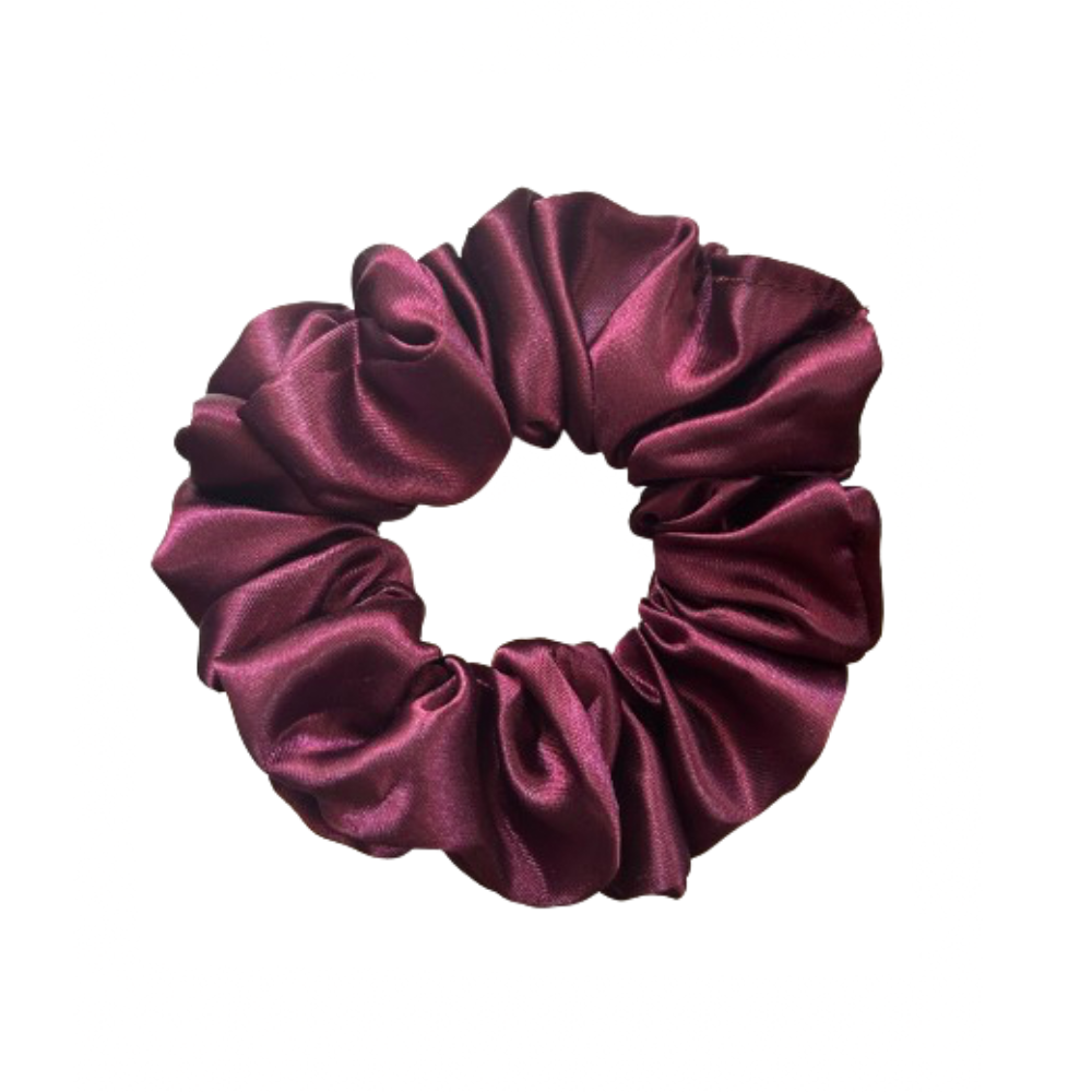 Beet root - Dark Purple Satin Scrunchie