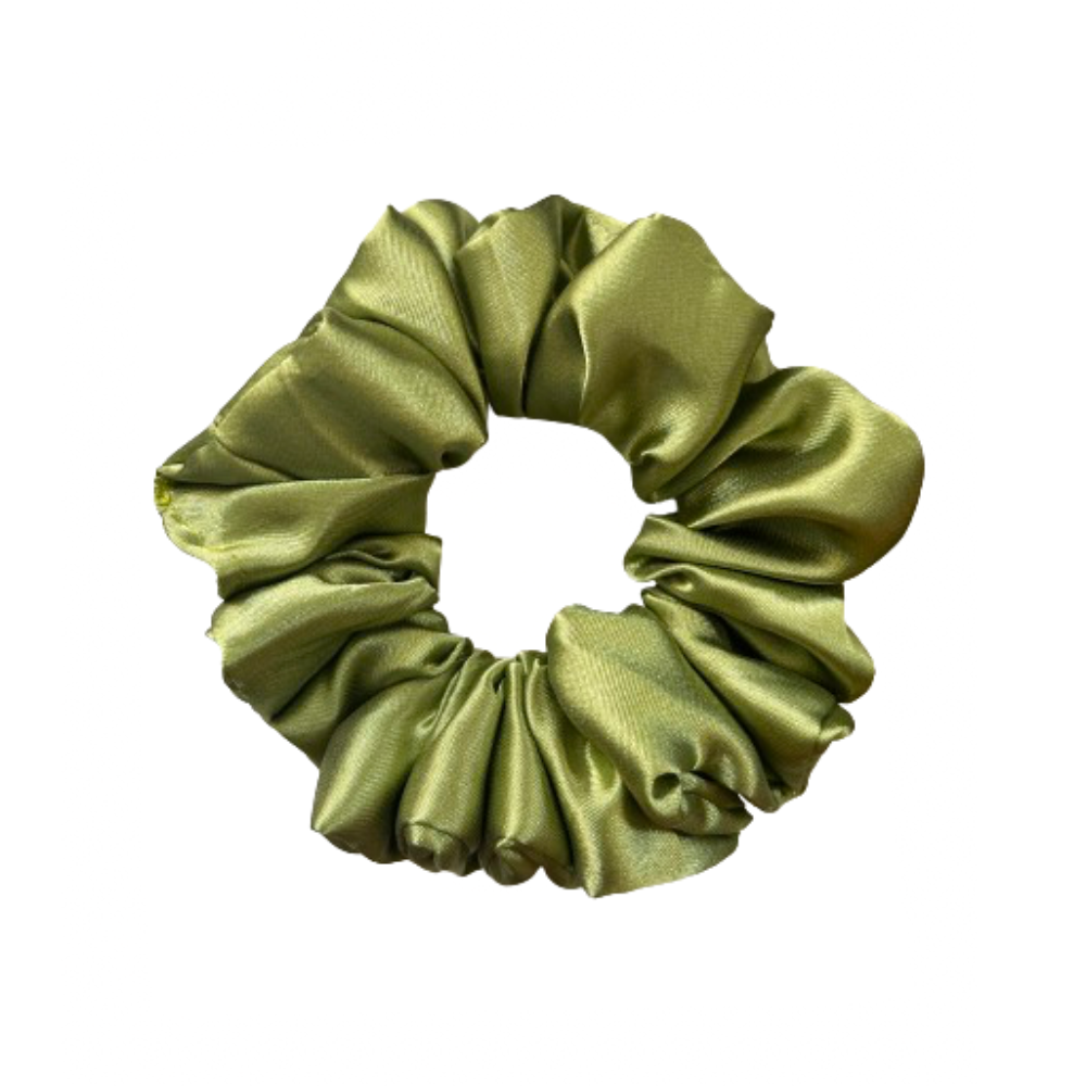 Grass - Green Satin Scrunchie