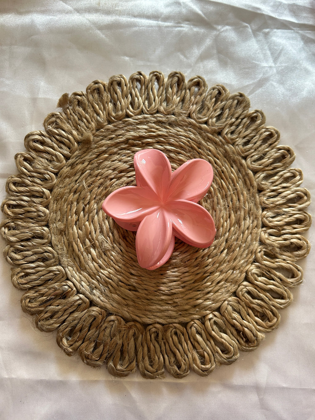 Glossy Flower Claw Clip - Medium