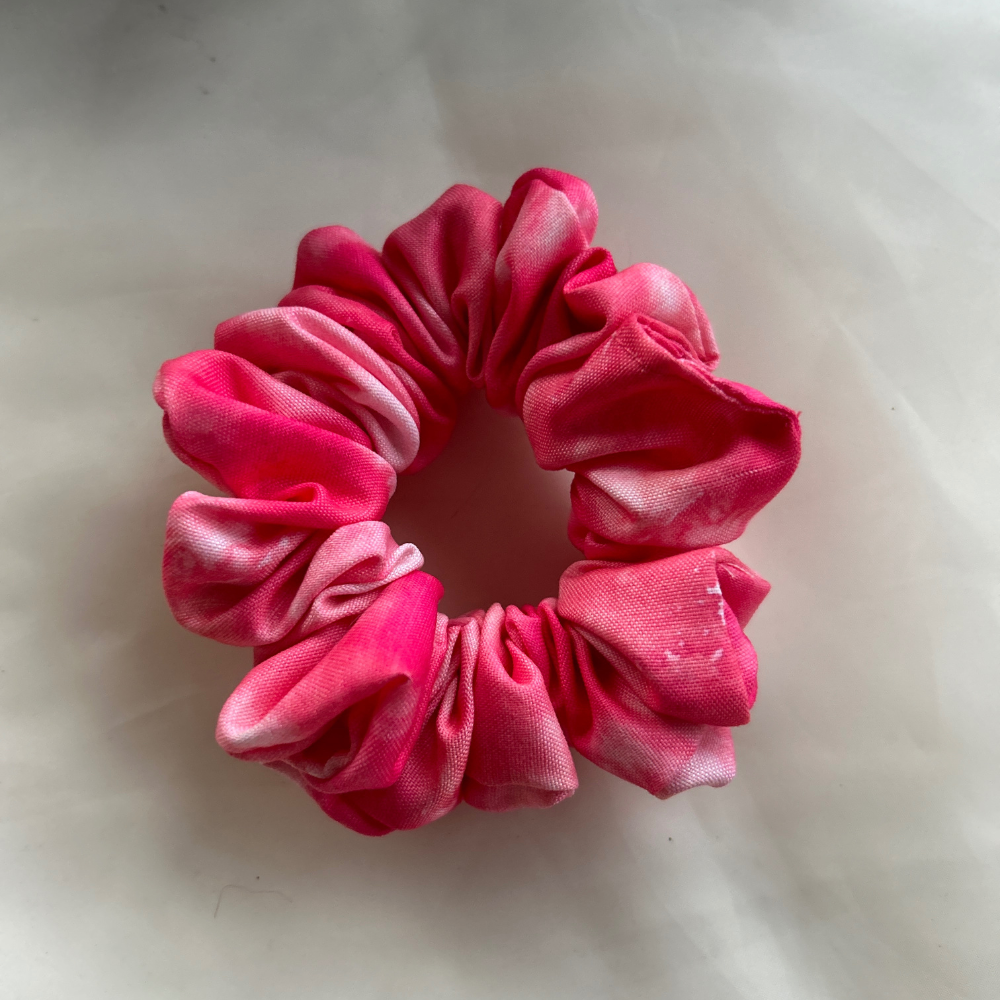 Pink Tie-Dye Scrunchie