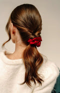 Christmas - Light Maroon Satin Scrunchie