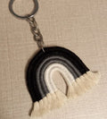 Macrame Black & White Keychain