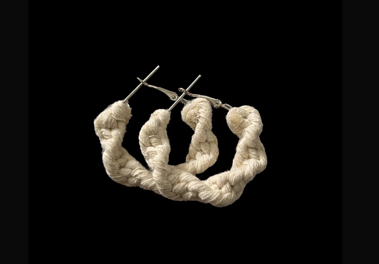 Macrame Twisted Hoops