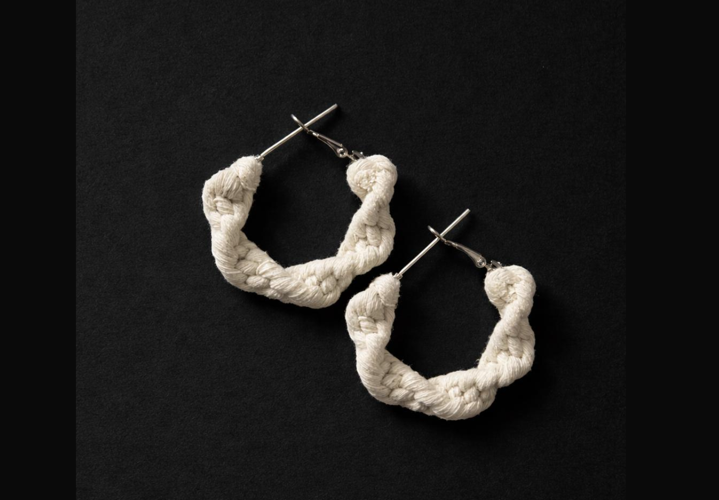 Macrame Twisted Hoops