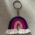 Macrame Shades of Pink Keychain