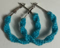 Light Blue Twisted Hoops