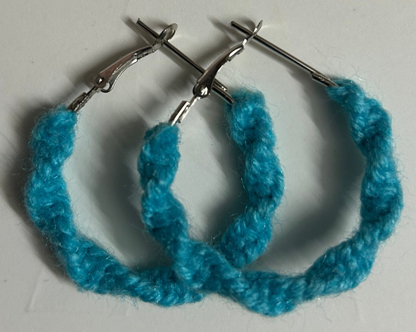 Light Blue Twisted Hoops