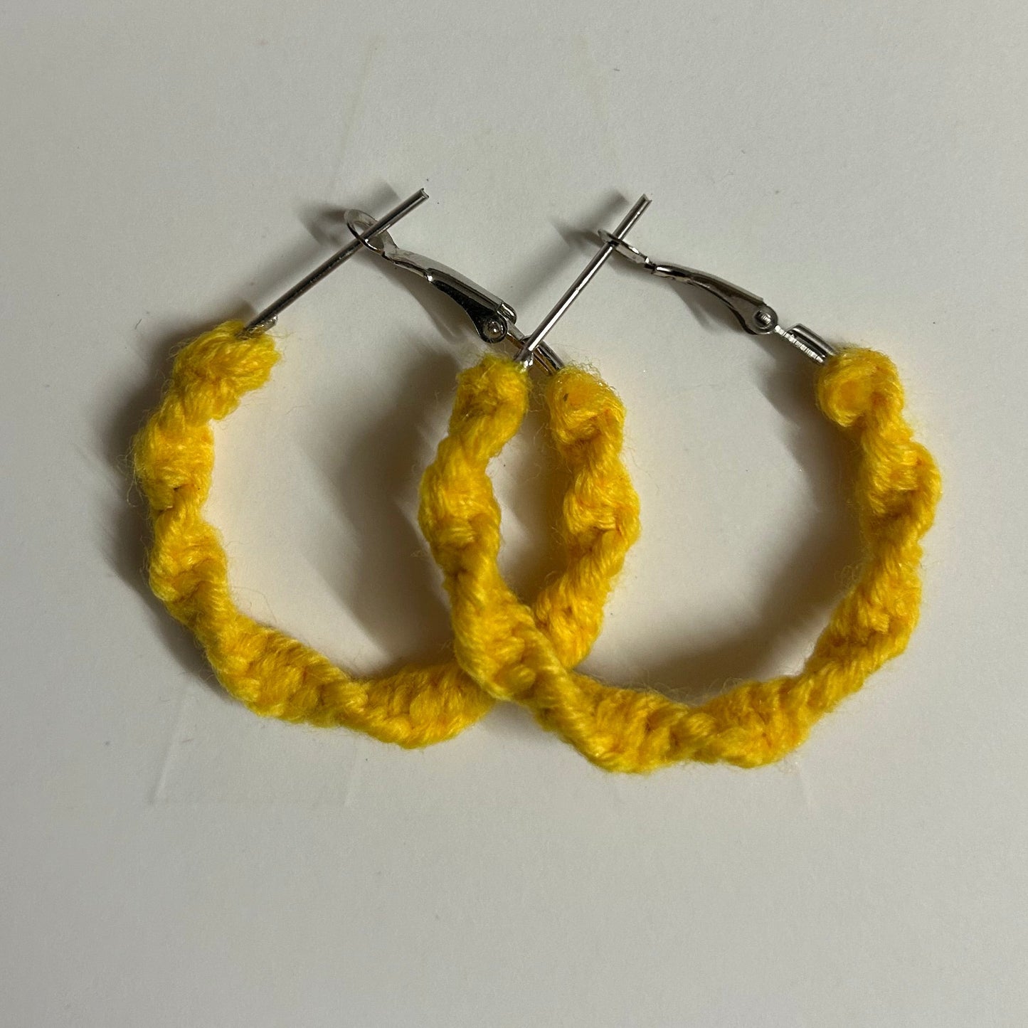 Yellow Twisted Hoops