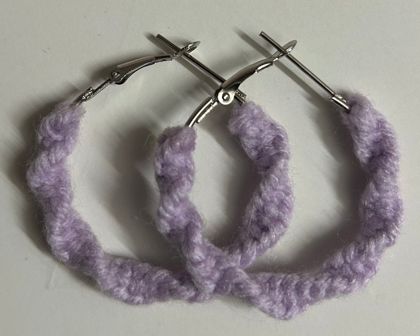 Lilac Twisted Hoops