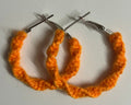 Orange Twisted Hoops