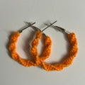 Orange Twisted Hoops