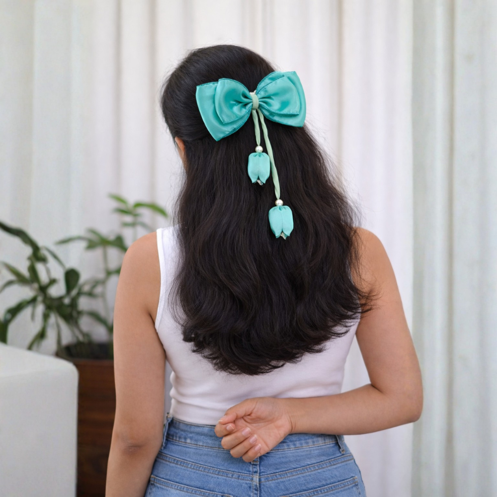 Blue Tulip Bow