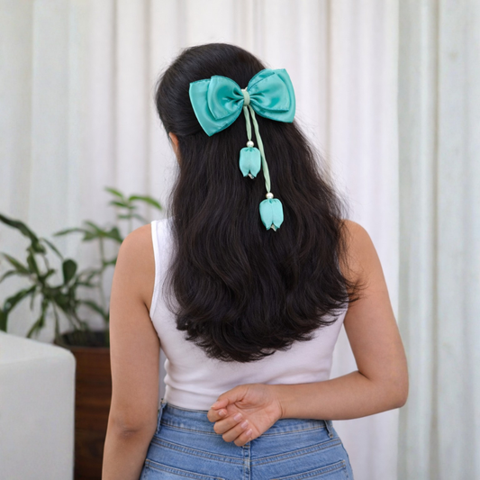 Blue Tulip Bow